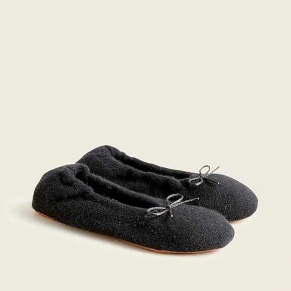 J. Crew Shoes J Crew Cashmere Ballet Slippers Black Poshmark